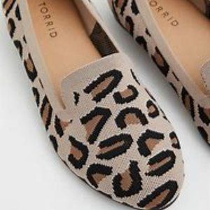 TORRID LEOPARD STRETCH KNIT LOAFER (WW)